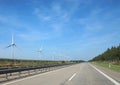 Highway in Europe straight ahead Royalty Free Stock Photo