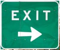 Highway Exit Sign Royalty Free Stock Photo