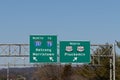 highway exit signs in New Jersey Royalty Free Stock Photo