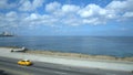 Highway in front of the Ocean on Cuba Havanna