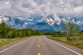 Highway in Grand Teton National Park