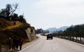 Highway between himalayan mountain range of Jammu, towards Patnitop from katra