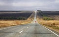 Highway landscape with moving cars at daytime Royalty Free Stock Photo