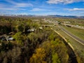 Highway I70, Arvada, Colorado with Mountains