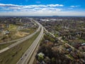 Highway I70 and Downtown Denver, Arvada, Colorado Royalty Free Stock Photo