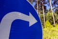 a highway with installed road signs Royalty Free Stock Photo