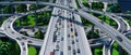 Highway intersection/ road interchange in the city with heavy traffic