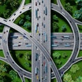 Highway intersection/ road interchange - view from the above