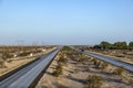 Highway interstate 8 in the desert area of Arizona near Tartron Royalty Free Stock Photo