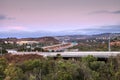 Highway in Irvine, California, at sunset