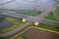 Highway junction, aerial