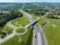 Highway junction on Zakopianka road in Poland