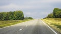 Highway landscape without moving cars at daytime Royalty Free Stock Photo
