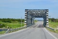 Highway leading to steel bridge at Gros Morne