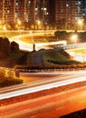 Highway light trails Royalty Free Stock Photo