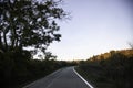 Highway between mountains Royalty Free Stock Photo