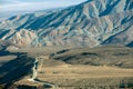 Highway 190 through the mountains near Panamint in Death Valley National Park, California, USA Royalty Free Stock Photo