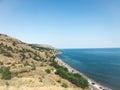 The highway near the beach of Black sea. Russia Royalty Free Stock Photo