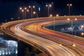 Highway at night lights