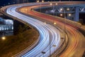 Highway at night lights