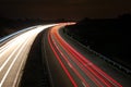 Highway at night with traffic Royalty Free Stock Photo
