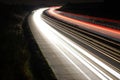 Highway at night with traffic Royalty Free Stock Photo