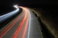 Highway at night with traffic Royalty Free Stock Photo