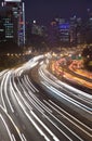 Highway Night Vert Royalty Free Stock Photo