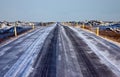 Highway Number 1 Goes Around Iceland Royalty Free Stock Photo