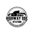 The highway Ose Station illustration vector