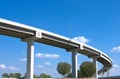 Highway overpass against blue sky