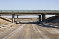 Highway with overpass bridge. Royalty Free Stock Photo