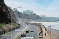 Highway by the Pacific Ocean in Lima, Peru