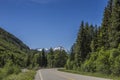 Highway 132 panoramic view and the Gunnison river , Paonia State Park, Colorado Royalty Free Stock Photo