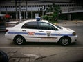 Police car parked on the street in Metro Manila philippines