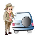 Highway Patrol, illustration Royalty Free Stock Photo