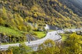 Highway in the Pyrenees in Andorra Royalty Free Stock Photo