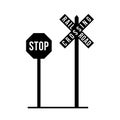 Highway railroad crossing signs