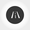 Highway road lanes vector hmi dashboard flat icon