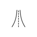 Highway road line icon