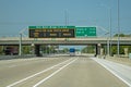 Highway 402 Road Sign Approaching The Border In Sarnia Royalty Free Stock Photo