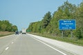 Highway 402 Road Sign For Downtown Sarnia Royalty Free Stock Photo