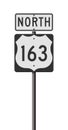 Highway 163 road sign