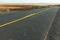 Highway 206 and rolling hills near Heppner, Oregon, USA Royalty Free Stock Photo