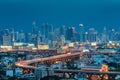 Highway S curved in Bangkok city Royalty Free Stock Photo