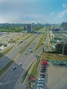 Highway, seen from high buildings around.