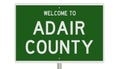 Highway sign for Adair County