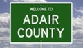 Highway sign for Adair County