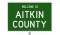 Highway sign for Aitkin County Royalty Free Stock Photo