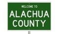 Highway sign for Alachua County Royalty Free Stock Photo